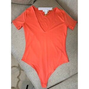 House of Harlow 1960 Vivid Orange Bodysuit